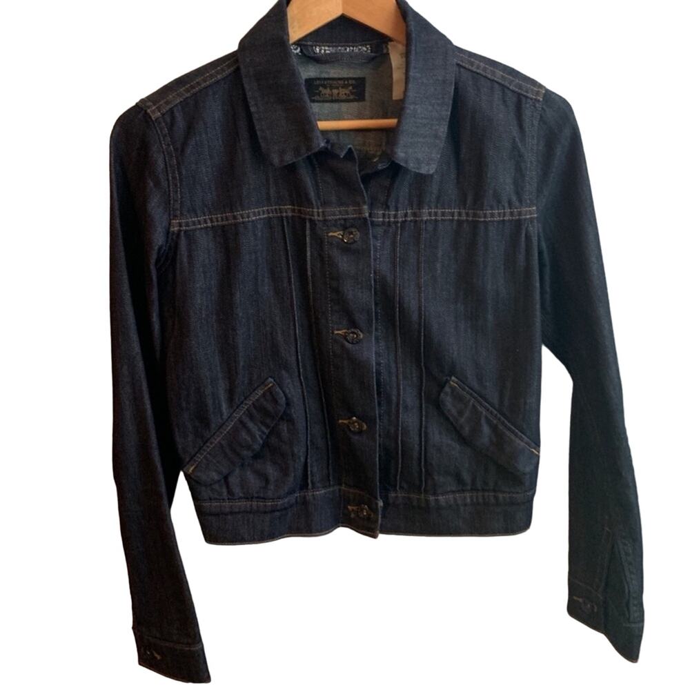 Levi’s Dark Denim Fashion Cropped Jacket Small